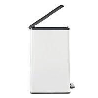 Pedaalemmer Deco smal 40 L zilverkleurig