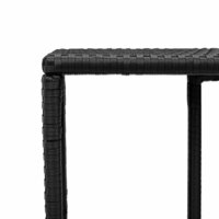 Opbergschappen 2 st poly rattan zwart