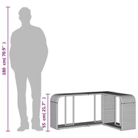 Opbergschappen 2 st poly rattan zwart