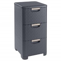 Ladekast Style 3x14 L antracietkleurig