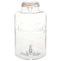 Waterdispenser XXL met kraan 8 L glas transparant