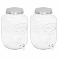 Drankdispensers 2 st 8050 ml glas