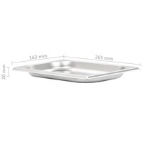 Gastronormbakken 12 st GN 1/4 20 mm roestvrij staal