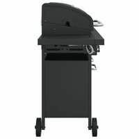 Gasbarbecue met 7 branders gepoedercoat staal zwart