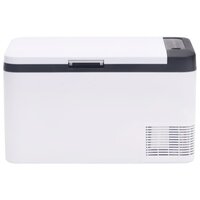 Koelbox met handvat 18 L PP &amp; PE zwart en wit