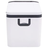 Koelbox met handvat en adapter 25 L PP &amp; PE zwart en wit