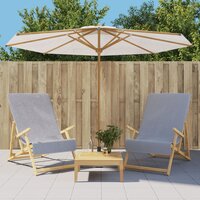 Strandhanddoeken 2 st 400 g/m&sup2; 60x135 cm stof grijs