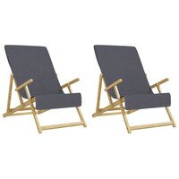Strandhanddoeken 2 st 400 g/m&sup2; 60x135 cm stof antracietkleurig