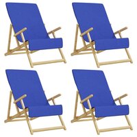 Strandhanddoeken 4 st 400 g/m&sup2; 60x135 cm stof koningsblauw