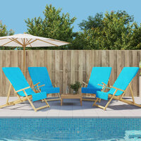 Strandhanddoeken 4 st 400 g/m&sup2; 60x135 cm stof turquoise