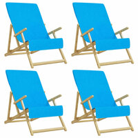 Strandhanddoeken 4 st 400 g/m&sup2; 60x135 cm stof turquoise