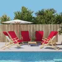 Strandhanddoeken 6 st 400 g/m&sup2; 60x135 cm stof bordeauxrood