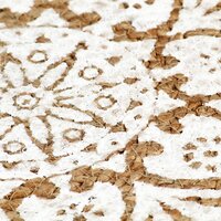 Placemats 4 st rond 38 cm jute wit