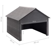 Overkapping voor grasmaaier 80x80x70 cm HKC