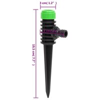 Sproeiers 6 st 3x6x19,5 cm ABS en PP groen en zwart