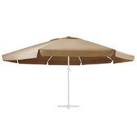 Vervangingsdoek voor parasol 600 cm taupe