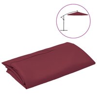 Vervangingsdoek voor zweefparasol 300 cm bordeauxrood