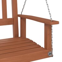 Tuinschommelbank met metalen kettingen massief vurenhout bruin