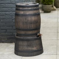 Regentonstandaard met hout-look 30,5x58 cm bruin