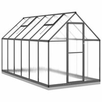 Tuinkas met basisframe 334x169x202 cm aluminium antracietkleur