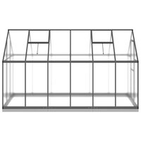 Tuinkas met basisframe 334x169x202 cm aluminium antracietkleur