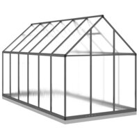 Tuinkas met basisframe 334x169x202 cm aluminium antracietkleur