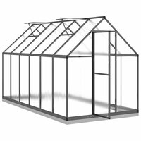 Tuinkas met basisframe 334x169x202 cm aluminium antracietkleur