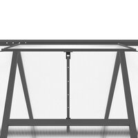Tuinkas met basisframe 334x169x202 cm aluminium antracietkleur