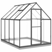 Tuinkas met basisframe 224x169x202 cm aluminium antracietkleur