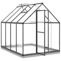 Tuinkas met basisframe 224x169x202 cm aluminium antracietkleur
