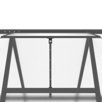 Tuinkas met basisframe 224x169x202 cm aluminium antracietkleur