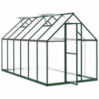 Tuinkas met basisframe 334x169x195 cm aluminium groen