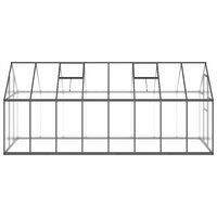 Tuinkas met basisframe 445x169x195 cm aluminium antracietkleur