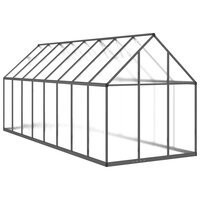 Tuinkas met basisframe 445x169x195 cm aluminium antracietkleur