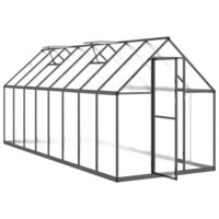 Tuinkas met basisframe 445x169x195 cm aluminium antracietkleur