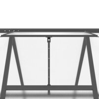 Tuinkas met basisframe 445x169x195 cm aluminium antracietkleur