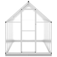 Tuinkas met basisframe 334x169x202 cm aluminium zilverkleurig
