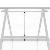 Tuinkas met basisframe 334x169x202 cm aluminium zilverkleurig
