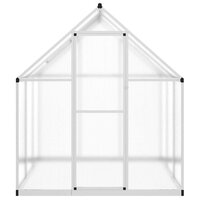Tuinkas met basisframe 169x169x195 cm aluminium zilverkleurig