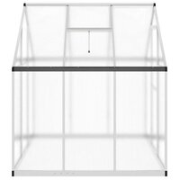 Tuinkas met basisframe 169x169x195 cm aluminium zilverkleurig
