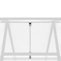 Tuinkas met basisframe 169x169x195 cm aluminium zilverkleurig