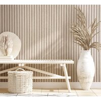 Behang Botanica Wooden Slats beige