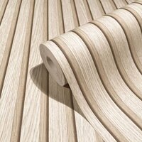 Behang Botanica Wooden Slats beige