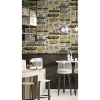 Behang Friends &amp; Coffee Marble Concrete zwart en bruin