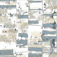 Behang Friends &amp; Coffee Industrial Weathered blauw metallic