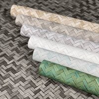 Behang Botanica Rattan Wickerwork zwart en grijs
