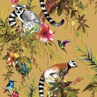 Behang Lemur oker