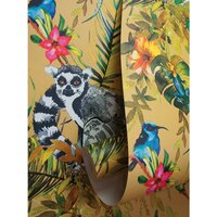 Behang Lemur oker
