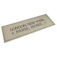 Keukenmat wasbaar Home-tekst 60x180 cm fluweel