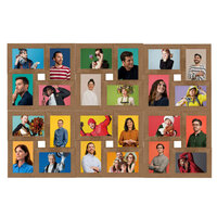 Fotolijst voor 24x(10x15 cm) foto MDF lichtbruin
